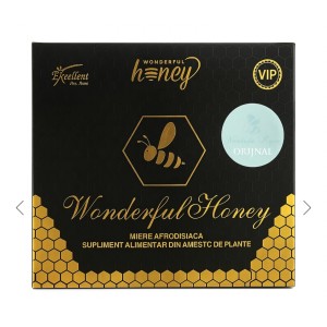 Tratament Potenta Wonderful Honey Naturist 100% Original, Miere pentru performante sexuale masculine, 3 x Plicuri 15g