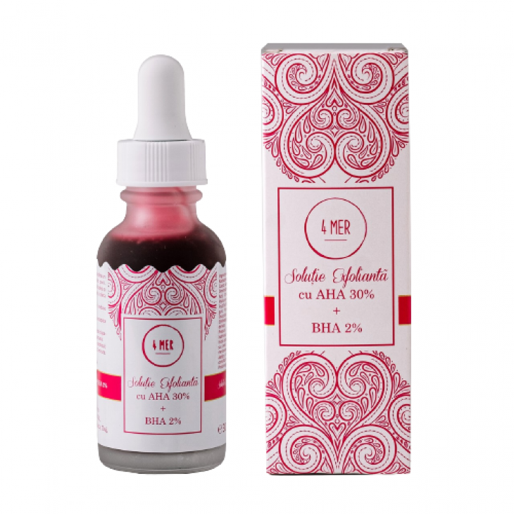 Solutie exfolianta cu AHA 30% si BHA 2%, 30 ml, 4Mer